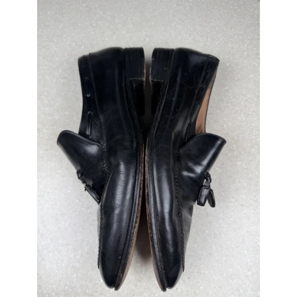 Salvatore Ferragamo Tassel Kiltie Loafers Men's 9 D Leather Dress Shoes